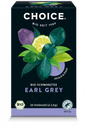 Alimente - Ceai negru bio Earl Grey, 20 pliculete a 2.0g / 40.0g Choice