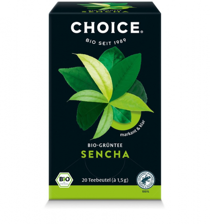 Alimente - Ceai verde bio Sencha, 20 pliculete a 1.5g / 30.0g Choice
