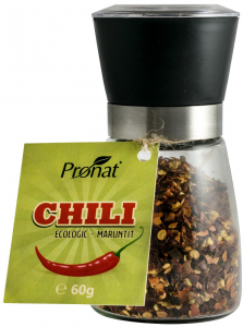 Mirodenii - Chili bio maruntit, 60g Pronat