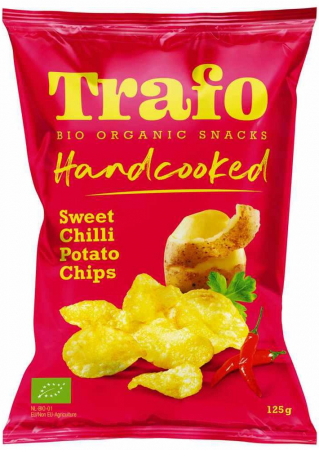 Tendinte - Chipsuri bio din cartofi prajite manual, cu chilli dulce, 125g Trafo