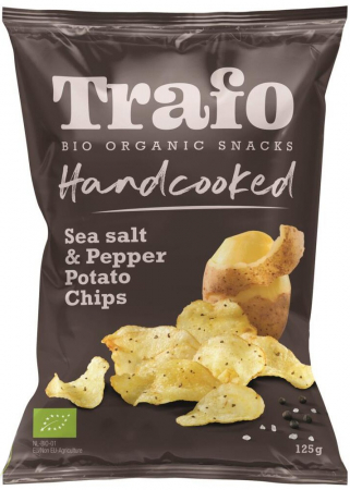 Tendinte - Chipsuri bio din cartofi prajite manual, cu sare si piper, 125g Trafo