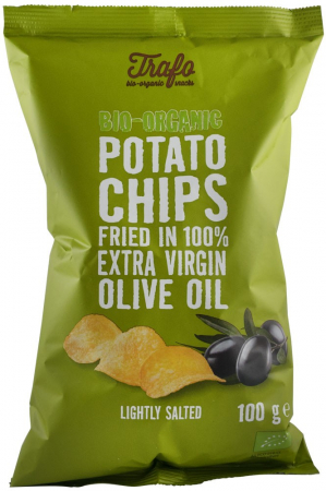 Tendinte - Chipsuri bio putin sarate, prajite in ulei de masline, 100g Trafo