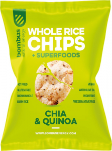 Snacksuri - Chipsuri de orez cu chia si quinoa 60g Bombus