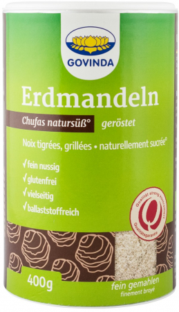 Orez, Faina si Premixuri - Chufas Faina bio din (migdale de pamant) prajite si macinate, 400g Govinda