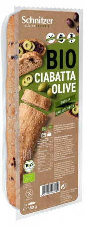 Tendinte - Ciabatta bio fara gluten, cu masline, 180g Schnitzer gluten free