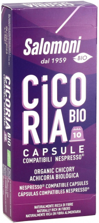 Cafea si inlocuitori - Cicoare bio in capsule pentru expressor 10 x 4.5g / 45g Salomoni Cafe