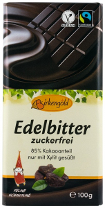 Ciocolata - Ciocolata 85% cacao indulcita cu xylitol, 100g Birkengold