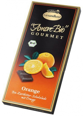 Ciocolata - Ciocolata amaruie cu portocale, 55% cacao, 100g Liebhart's Amore Bio
