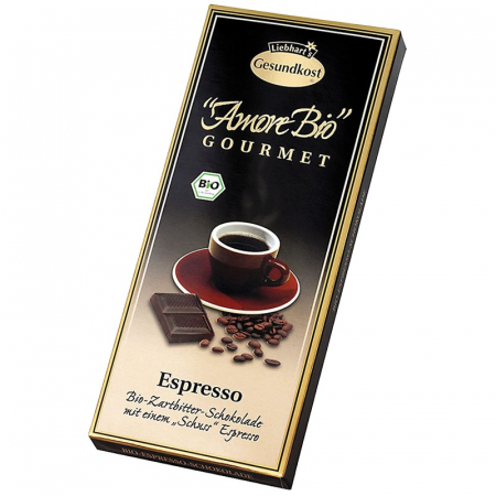 Ciocolata - Ciocolata amaruie Espresso, 55% cacao, 100g Liebhart's Amore Bio