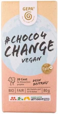 Ciocolata - Ciocolata bio 4 Change, vegan, 80g Gepa