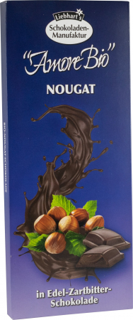 Alimente - Ciocolata bio amaruie cu crema de alune, 100g Liebhart's Amore Bio