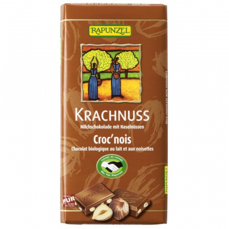 Ciocolata - Ciocolata bio din lapte integral cu alune