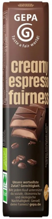 Ciocolata - Ciocolata bio si fairtrade creamy espresso fairness, 37,5g Gepa