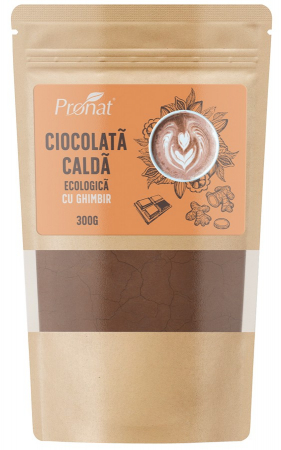 Cacao si inlocuitori - Ciocolata calda bio cu ghimbir 300g Pronat