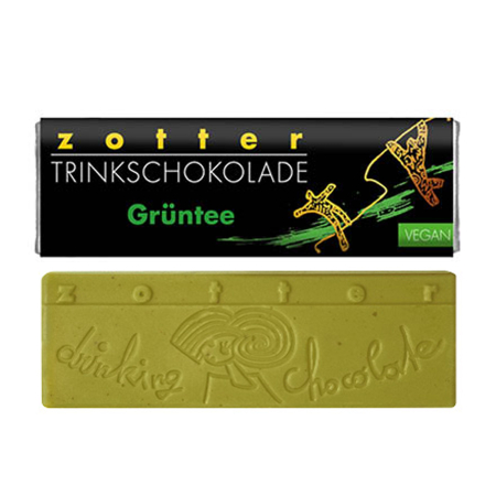 Ciocolata - Ciocolata calda bio si fairtrade cu ceai verde Matcha, 22 g Zotter