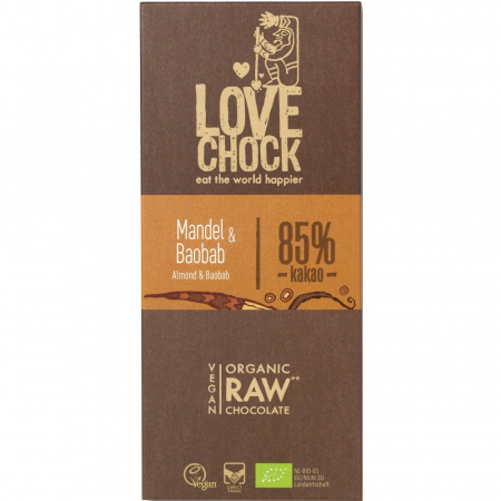 Ciocolata - Ciocolata raw vegana cu migdale si baobab