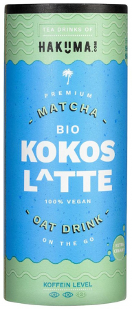 Ceaiuri, Cafea si Inlocuitori - Cocos latte bio cu matcha si ovaz, 235ml Hakuna