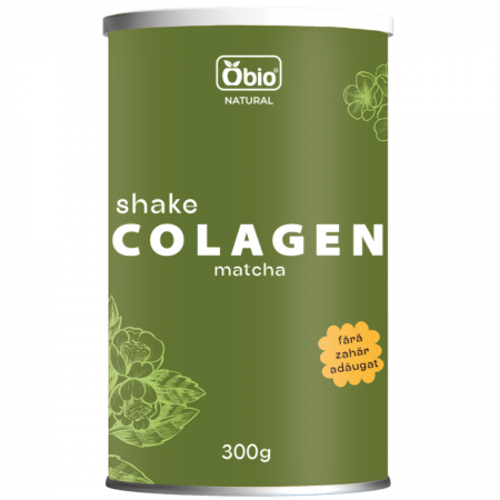 Fara zahar - Colagen shake cu matcha 300g, Obio