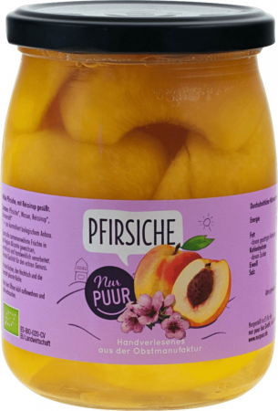 Conserve, Pateuri, creme tartinabile - Compot bio de piersici 500 g Nur Puur