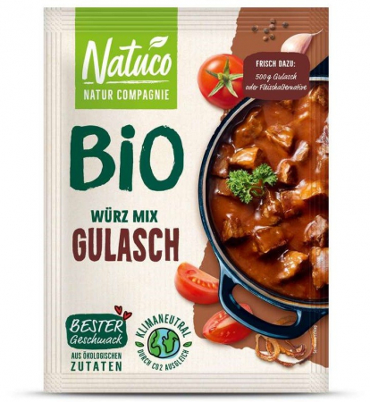Condimente - Condiment bio pentru Gulas, 33g natuco