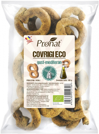 Tendinte - Covrigi bio gust mediteran 100g Pronat