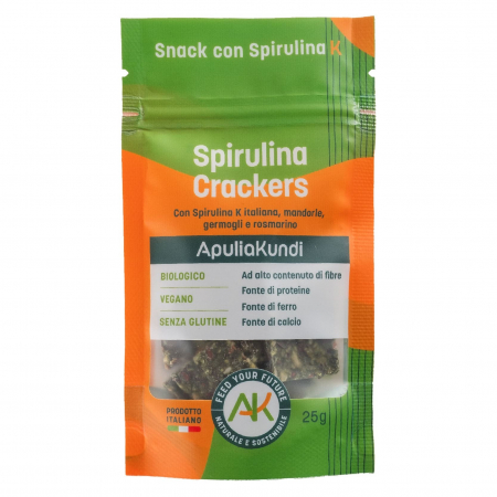 Suplimente si Remedii - Crackers cu Spirulina 25g, ApuliaKundi