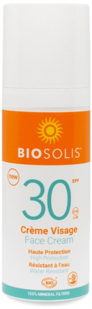 Crema bio de fata cu protectie solara SPF 30, 50ml Biosolis [1]