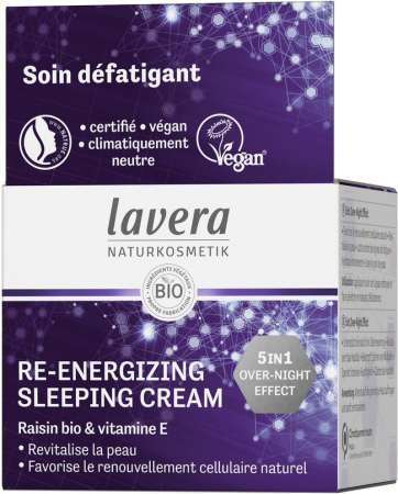 Ingrijire personala - Crema de noapte re-energizanta 5 in 1, 50ml Lavera