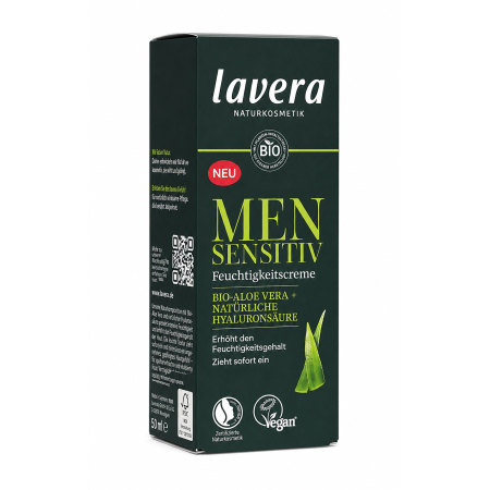 Ingrijire personala - Crema hidratanta bio Men Sensitive cu aloe vera si acid hialuronic, 50ml Lavera