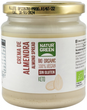 Conserve, Pateuri, creme tartinabile - Crema tartinabila bio de migdale, 250g Natur Green