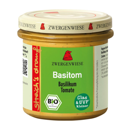 Alimente de baza - Crema tartinabila bio vegetala Basitom, 135g Zwergenwiese