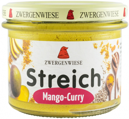 Conserve, Pateuri, creme tartinabile - Crema tartinabila bio vegetala cu mango si curry, 180g Zwergenwiese