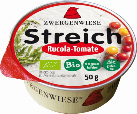 Conserve, Pateuri, creme tartinabile - Crema tartinabila bio vegetala cu rosii si rucola, 50g Zwergenwiese
