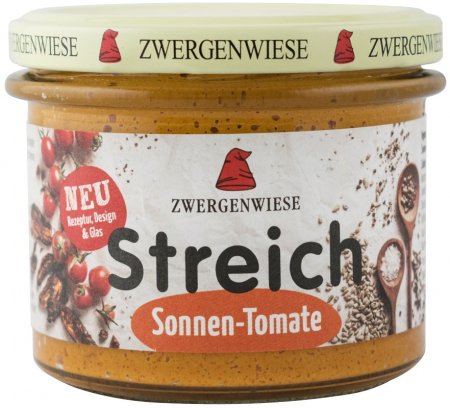 Tendinte - Crema tartinabila bio vegetala cu rosii si seminte de floarea soarelui, 180g Zwergenwiese