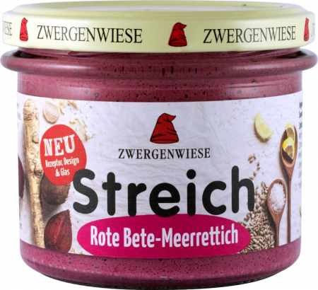 Tendinte - Crema tartinabila bio vegetala cu sfecla rosie si hrean, 180g Zwergenwiese