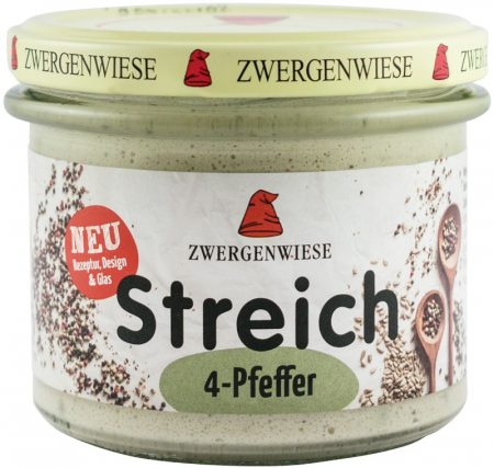 Conserve, Pateuri, creme tartinabile - Crema tratinabila bio vegetala cu 4 sortimente de piper 180g Zwergenwiese