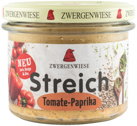 Conserve, Pateuri, creme tartinabile - Crema tratinabila bio vegetala cu rosii si ardei, 180g Zwergenwiese