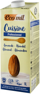 Tendinte - Crema vegetala bio din migdale, pentru gatit, 1000ml Ecomil Cuisine