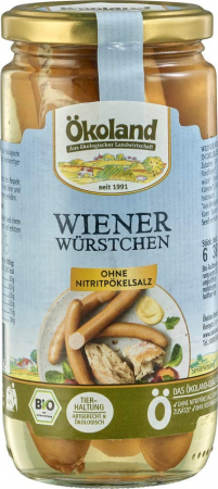 Produse din carne - Cremvursti vienezi bio, 380g / 180g Okoland