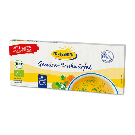 Alimente - Cuburi pentru supa de legume bio, 132g 12 buc pentru 6 Litri Erntesegen