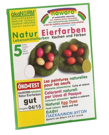 Ingrediente si produse patiserie - Culori pentru vopsit oua, din culori alimentare naturale Nawaro - 5 culori, 5x4 gr okoNORM