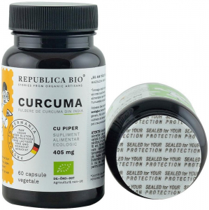Curcuma bio (Turmeric) din India (405 mg), 60 capsule (30 g) [4]