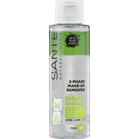 Cosmetice pentru femei - Demachiant bifazic pentru ochi si buze cu aloe vera bio si castravete bio