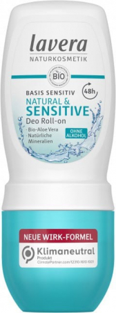 Deodorante - Deodorant Roll-on cu aloe vera, Basis Sensitive 24h 50ml Lavera