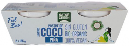 Tendinte - Desert bio cu cocos si ananas, 2x125g Natur Green