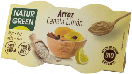 Tendinte - Desert bio cu orez, scortisoara si lamaie, 2x125g Natur Green