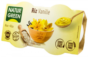 Fara lactoza - Desert bio de orez cu vanilie, 2x125g Natur Green