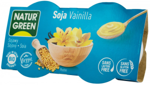 Fara lactoza - Desert bio de soia cu vanilie, 2x125g Natur Green