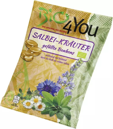 Bomboane, Caramele si Jeleuri - Dropsuri bio cu salvie si plante medicinale, 75g Bio 4 You