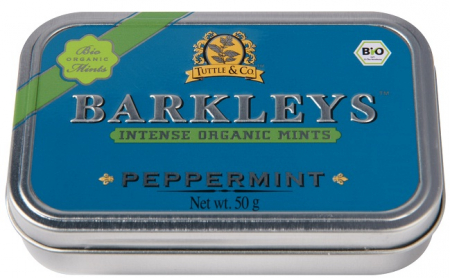 Bomboane, Caramele si Jeleuri - Dropsuri cu menta bio 50g Barkleys